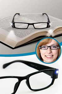 Led Işıklı Kitap Okuma Gözlüğü Camsız Gözlük ürün fotoğrafı