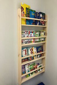 Montessori Kitaplık Çocuk Odası Eğitici Kitaplık Bebek Odası Ahşap Duvar Rafı 120x60 Cm ürün fotoğrafı