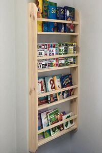 Montessori Kitaplık Çocuk Odası Eğitici Kitaplık Bebek Odası Ahşap Duvar Rafı 120x60 Cm ürün fotoğrafı