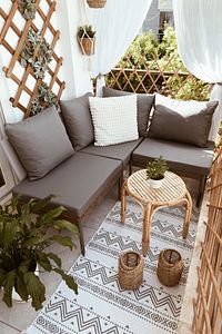 Mini Multilounge Bahçe Balkon Mobilyası, Şezlong ürün fotoğrafı