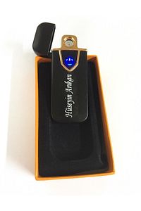Kişiye Özel Isim Baskılı Çakmak Dokunmatik Parmak Izli Usb Şarjlı Elektronik Kutulu Gly-202 ürün fotoğrafı