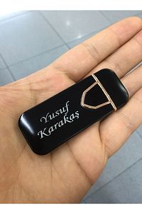 Kişiye Özel Isim Baskılı Çakmak Dokunmatik Parmak Izli Usb Şarjlı Elektronik Kutulu Gly-202 ürün fotoğrafı