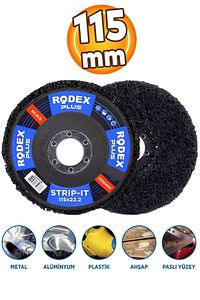Strip Flap Disk Metal Plastik Ahşap Paslı Yüzey Temizleme Temizleyici Boya Sökücü Keçe Zımpara 115mm ürün fotoğrafı