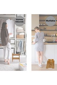 Çocuk / Yetişkin Montessori Ahşap Basamak, Yükseltici, Tabure ürün fotoğrafı