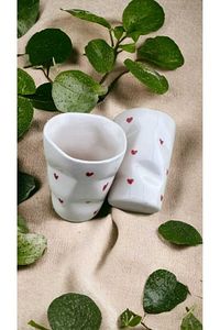 Buruşuk Espresso Seramik Mug Kupa Bardak Tekli ürün fotoğrafı