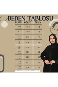 Medine Ipeği Siyah Desenli Ferace ürün fotoğrafı