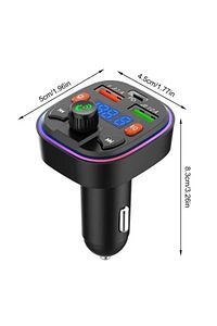 Bluetooth Araç Kiti Araç Fm Transmitter USB Type-C SD Kart MP3 PD Flash Için Uygun Çakmaklık Girişli ürün fotoğrafı