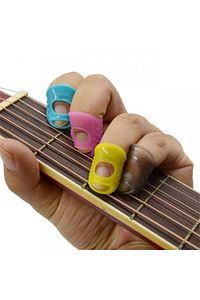 Karışık Renkli Silikon Parmak Koruyucu Örgü Gitar Kullanımı Aparatı 5 Adet 5 Parmak' ürün fotoğrafı