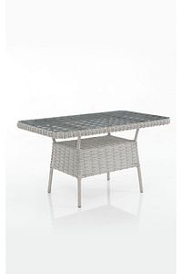 Eren Rattan Puflu Bahçe Balkon Takımı 3+1+1 Gri ürün fotoğrafı