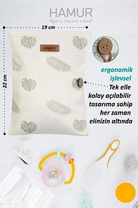 Anne Bebek Bakım Çantası Yenidoğan Alt Açma Değiştirme Düzenleyici Çantası Organizer Melis ürün fotoğrafı