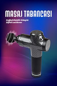Masaj Tabancası 6 Başlıklı Profesyonel Masaj Aleti ürün fotoğrafı