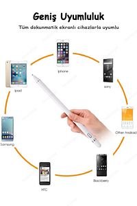 Sensitivity Stylus Kapasitif Dokunmatik Kalem Çizim Ve Tasarım Tablet Kalemi Tüm Cihazlar Ile Uyumlu ürün fotoğrafı