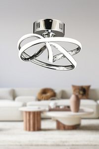 Vino Riserva Model Krom Kaplama Metal Salon Mutfak Oturma Yatak Odası Modern Led Plafonyer Avize ürün fotoğrafı