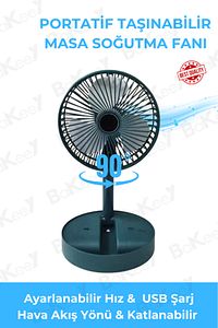 Masa Üstü Taşınabilir Fan Soğutucu Vantilatör Ayarlanabilir Serinletici Fan Mini Vantilatör F4 ürün fotoğrafı