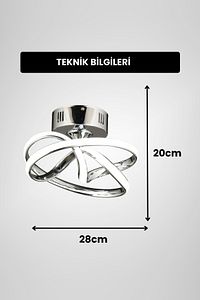 Vino Riserva Model Krom Kaplama Metal Salon Mutfak Oturma Yatak Odası Modern Led Plafonyer Avize ürün fotoğrafı