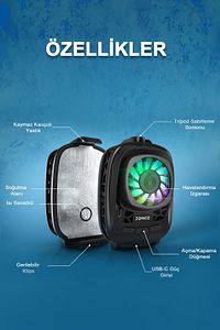 Iceage Telefon Soğutucu Fan - Yarı Iletken Hızlı Soğutucu Radyatör - Pubg - Free Fire ürün fotoğrafı