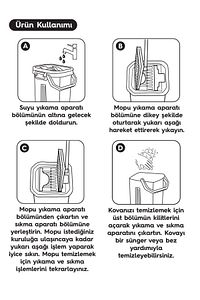 Tablet Mop 4 Adet Mikrofiber Mop Paspas Temizlik Seti ürün fotoğrafı