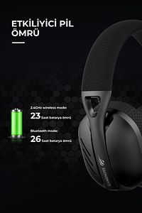 Gamenote Fuxi-H3 Gaming Oyuncu Mikrofonlu Kulaklığı 7.1 - 4 Modlu (BT, 2.4Ghz, Type-C, 3.5mm) Beyaz ürün fotoğrafı