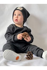 Pamuk Bereli 3'lü Takım Bebek Ve Çocuk Antrasit ürün fotoğrafı
