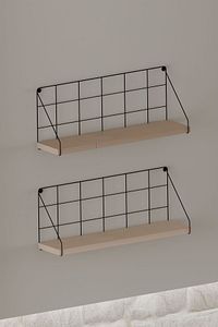 Minimalist Tasarım Metal Askılı Ahşap Raf - Tekli Model, Şıklık Ve Fonksiyonellik Bir Arada ürün fotoğrafı