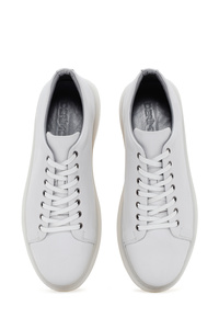 Erkek Beyaz Kalın Tabanlı Bağcıklı Deri Sneaker 24sfd675118 ürün fotoğrafı