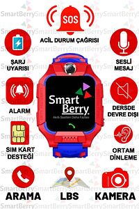 Z2 Lbs Konumlu Akıllı Çocuk Takip Saati Sim Kartlı Arama, Kameralı, Gizli Dinleme Özellikli- Kırmızı ürün fotoğrafı