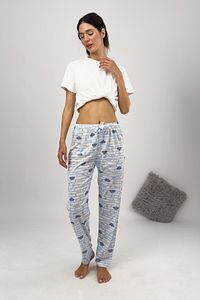 Kadın Pijama Altı Kurdeleli Mavi Bulut Ay ürün fotoğrafı