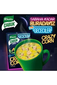 Çabuk Çorba Gececiler Crazy Corn 18g X10 Adet ürün fotoğrafı