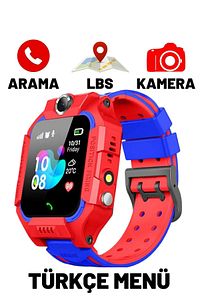 Z2 Lbs Konumlu Akıllı Çocuk Takip Saati Sim Kartlı Arama, Kameralı, Gizli Dinleme Özellikli- Kırmızı ürün fotoğrafı