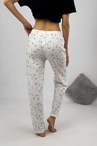 Kadın Pijama Altı Kurdeleli Beyaz Çöp Adam ürün fotoğrafı