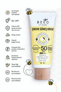 Propolisli Çocuk Güneş Kremi 50 Spf 80 ml ürün fotoğrafı