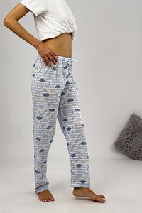 Kadın Pijama Altı Kurdeleli Mavi Bulut Ay ürün fotoğrafı