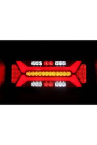Yeni Star Neon Led Stop Lambası Kayar Sinyalli Kamyon-tır-dorse-karavan-kamyonet 12x24 Volt 1adet ürün fotoğrafı
