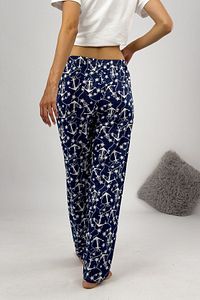 Kadın Pijama Altı Kurdeleli Çapalı Lacivert ürün fotoğrafı