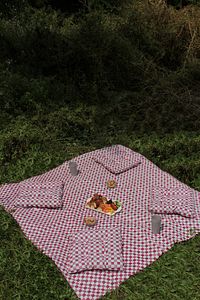 Yer Masa Piknik Örtüsü Sofra Bezi 160 X 160 , 4 Minder 45 X 45cm Set (FUŞYA) ürün fotoğrafı