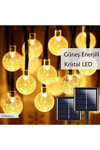 50 Led 7 Metre Sarı Güneş Enerjili Led Işık Solar Bahçe Teras Balkon Ağaç Lambası Aydınlatması ürün fotoğrafı