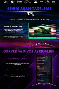Damage X40 Ryzen 7 5700X 32GB RAM 1TB M.2 Nvme SSD Rtx4060 8GB 27" 240Hz Oyuncu Masaüstü Bilgisayar ürün fotoğrafı