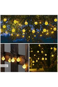 50 Led 7 Metre Sarı Güneş Enerjili Led Işık Solar Bahçe Teras Balkon Ağaç Lambası Aydınlatması ürün fotoğrafı
