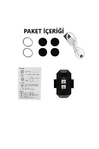 7 Renk Mini Led Şarjlı 45w Dron Scooter Bisiklet Motosiklet Araba Çakarlı Led Uyarı Işığı ürün fotoğrafı
