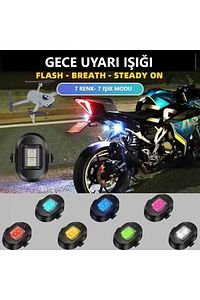 7 Renk Mini Led Şarjlı 45w Dron Scooter Bisiklet Motosiklet Araba Çakarlı Led Uyarı Işığı ürün fotoğrafı