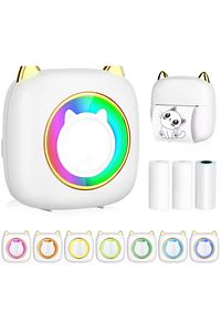 Mini Bluetooth Yazıcı,mini Yazıcı, Funprint 1 Adet Beyaz Rulo Kağıt, 3 Adet Renkli Kağıt Hediye. ürün fotoğrafı