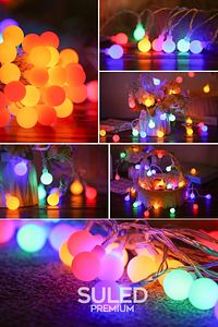 Dekoratif Top Led Solar Balkon Teras Ağaç Bahçe Aydınlatması 7 Metre 50 Rgb Su Geçirmez ürün fotoğrafı