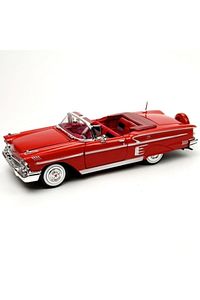 Kırmızı 1:24 1958 Chevy Impala Araba ürün fotoğrafı