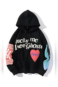 Unisex Siyah Kapüşonlu Sweatshirt Hoodie ürün fotoğrafı