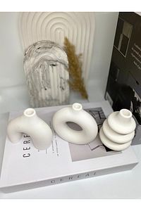 Minimal Vazo Set 3'lü Bohem Biblo Minyatür ürün fotoğrafı