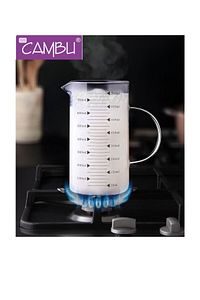 Cambu 600ml 3 Ü 1 Arada (ATEŞE DAYANIKLI) French Press Demlik, Ölçü Kabı ürün fotoğrafı