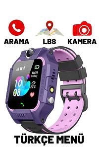 Z2 Lbs Konumlu Akıllı Çocuk Takip Saati Sim Kartlı Arama, Kameralı, Gizli Dinleme Özellikli- Mor ürün fotoğrafı