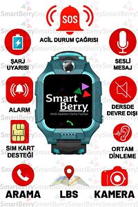 Z2 Lbs Konumlu Akıllı Çocuk Takip Saati Sim Kartlı Arama, Kameralı, Gizli Dinleme Özellikli - Yeşil ürün fotoğrafı
