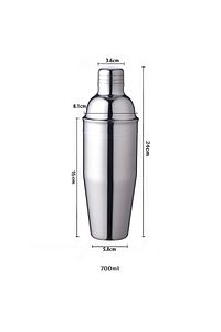 Komple Çelik 700ml Shaker Kokteyl Hazırlama Kabı Bardağı Cin343 ürün fotoğrafı