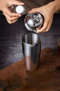 Komple Çelik 700ml Shaker Kokteyl Hazırlama Kabı Bardağı Cin343 ürün fotoğrafı